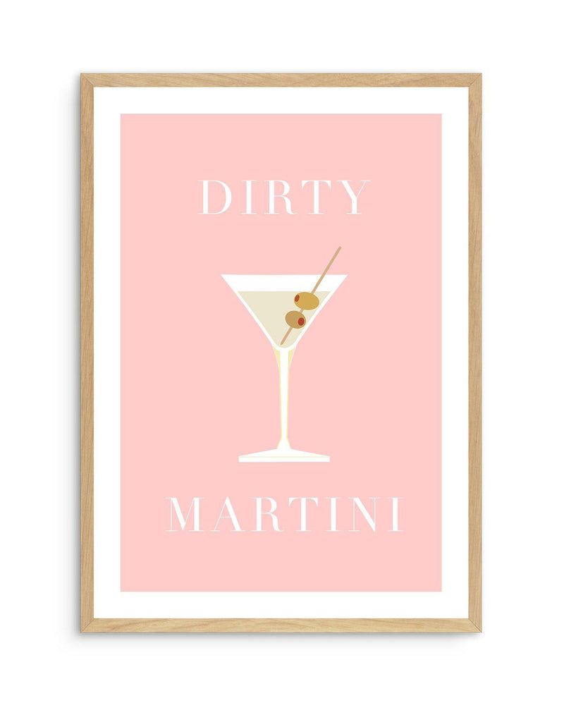Dirty Martini Art Print-PRINT-Olive et Oriel-Olive et Oriel-A5 | 5.8" x 8.3" | 14.8 x 21cm-Oak-With White Border-Buy-Australian-Art-Prints-Online-with-Olive-et-Oriel-Your-Artwork-Specialists-Austrailia-Decorate-With-Coastal-Photo-Wall-Art-Prints-From-Our-Beach-House-Artwork-Collection-Fine-Poster-and-Framed-Artwork