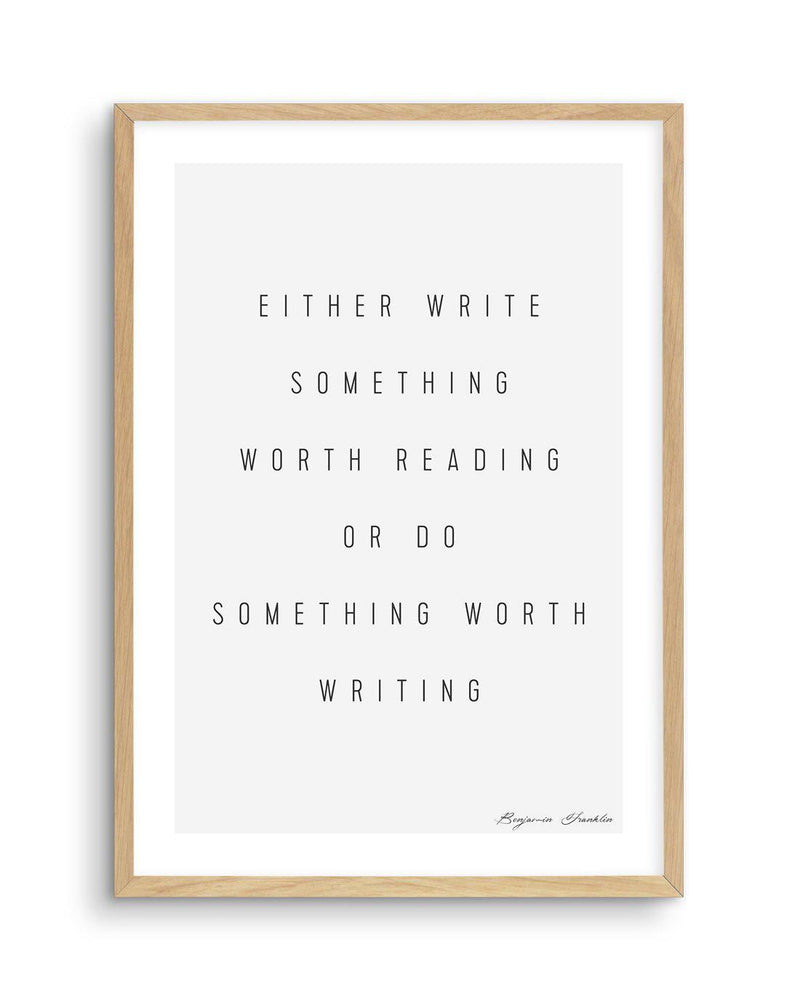 Do Something | Benjamin Franklin Art Print-PRINT-Olive et Oriel-Olive et Oriel-A5 | 5.8" x 8.3" | 14.8 x 21cm-Oak-With White Border-Buy-Australian-Art-Prints-Online-with-Olive-et-Oriel-Your-Artwork-Specialists-Austrailia-Decorate-With-Coastal-Photo-Wall-Art-Prints-From-Our-Beach-House-Artwork-Collection-Fine-Poster-and-Framed-Artwork
