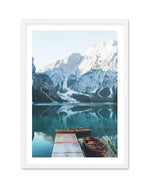 Dolomites Mountain Lake Art Print-PRINT-Olive et Oriel-Olive et Oriel-A5 | 5.8" x 8.3" | 14.8 x 21cm-White-With White Border-Buy-Australian-Art-Prints-Online-with-Olive-et-Oriel-Your-Artwork-Specialists-Austrailia-Decorate-With-Coastal-Photo-Wall-Art-Prints-From-Our-Beach-House-Artwork-Collection-Fine-Poster-and-Framed-Artwork