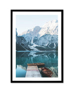Dolomites Mountain Lake Art Print-PRINT-Olive et Oriel-Olive et Oriel-A5 | 5.8" x 8.3" | 14.8 x 21cm-Black-With White Border-Buy-Australian-Art-Prints-Online-with-Olive-et-Oriel-Your-Artwork-Specialists-Austrailia-Decorate-With-Coastal-Photo-Wall-Art-Prints-From-Our-Beach-House-Artwork-Collection-Fine-Poster-and-Framed-Artwork
