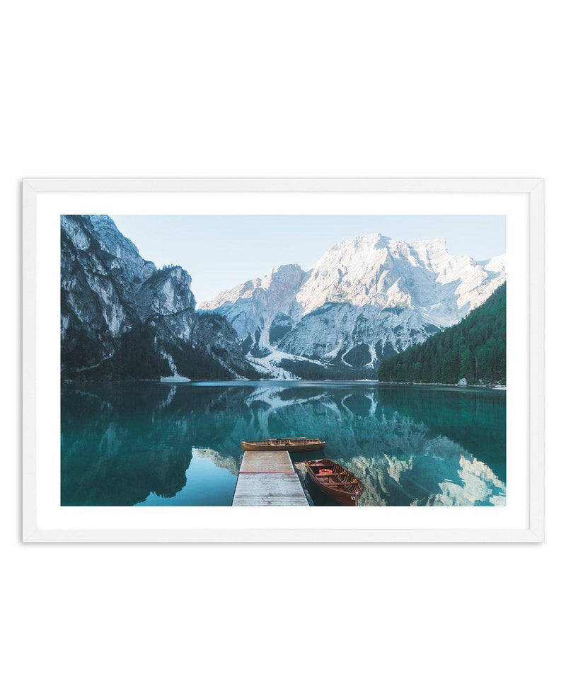 Dolomites Mountain Lake | LS Art Print-PRINT-Olive et Oriel-Olive et Oriel-A5 | 5.8" x 8.3" | 14.8 x 21cm-White-With White Border-Buy-Australian-Art-Prints-Online-with-Olive-et-Oriel-Your-Artwork-Specialists-Austrailia-Decorate-With-Coastal-Photo-Wall-Art-Prints-From-Our-Beach-House-Artwork-Collection-Fine-Poster-and-Framed-Artwork