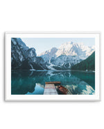 Dolomites Mountain Lake | LS Art Print-PRINT-Olive et Oriel-Olive et Oriel-A5 | 5.8" x 8.3" | 14.8 x 21cm-Unframed Art Print-With White Border-Buy-Australian-Art-Prints-Online-with-Olive-et-Oriel-Your-Artwork-Specialists-Austrailia-Decorate-With-Coastal-Photo-Wall-Art-Prints-From-Our-Beach-House-Artwork-Collection-Fine-Poster-and-Framed-Artwork