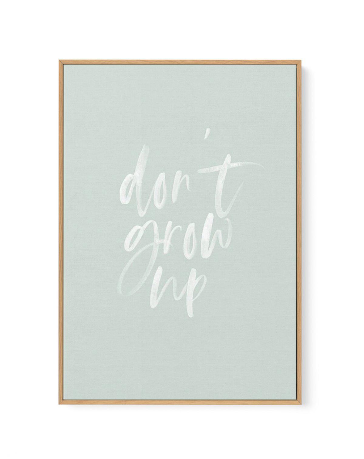 Don't Grow Up | 3 Colours Options | Framed Canvas-CANVAS-You can shop wall art online with Olive et Oriel for everything from abstract art to fun kids wall art. Our beautiful modern art prints and canvas art are available from large canvas prints to wall art paintings and our proudly Australian artwork collection offers only the highest quality framed large wall art and canvas art Australia - You can buy fashion photography prints or Hampton print posters and paintings on canvas from Olive et Or