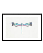 Dragonfly on Linen I Art Print-PRINT-Olive et Oriel-Olive et Oriel-A5 | 5.8" x 8.3" | 14.8 x 21cm-Black-With White Border-Buy-Australian-Art-Prints-Online-with-Olive-et-Oriel-Your-Artwork-Specialists-Austrailia-Decorate-With-Coastal-Photo-Wall-Art-Prints-From-Our-Beach-House-Artwork-Collection-Fine-Poster-and-Framed-Artwork