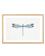 Dragonfly on Linen I Art Print-PRINT-Olive et Oriel-Olive et Oriel-A5 | 5.8" x 8.3" | 14.8 x 21cm-Oak-With White Border-Buy-Australian-Art-Prints-Online-with-Olive-et-Oriel-Your-Artwork-Specialists-Austrailia-Decorate-With-Coastal-Photo-Wall-Art-Prints-From-Our-Beach-House-Artwork-Collection-Fine-Poster-and-Framed-Artwork