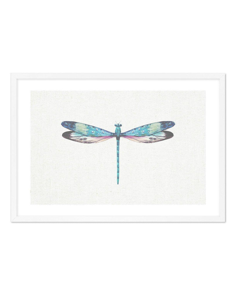 Dragonfly on Linen I Art Print-PRINT-Olive et Oriel-Olive et Oriel-A5 | 5.8" x 8.3" | 14.8 x 21cm-White-With White Border-Buy-Australian-Art-Prints-Online-with-Olive-et-Oriel-Your-Artwork-Specialists-Austrailia-Decorate-With-Coastal-Photo-Wall-Art-Prints-From-Our-Beach-House-Artwork-Collection-Fine-Poster-and-Framed-Artwork