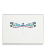 Dragonfly on Linen I | Framed Canvas-CANVAS-You can shop wall art online with Olive et Oriel for everything from abstract art to fun kids wall art. Our beautiful modern art prints and canvas art are available from large canvas prints to wall art paintings and our proudly Australian artwork collection offers only the highest quality framed large wall art and canvas art Australia - You can buy fashion photography prints or Hampton print posters and paintings on canvas from Olive et Oriel and have 