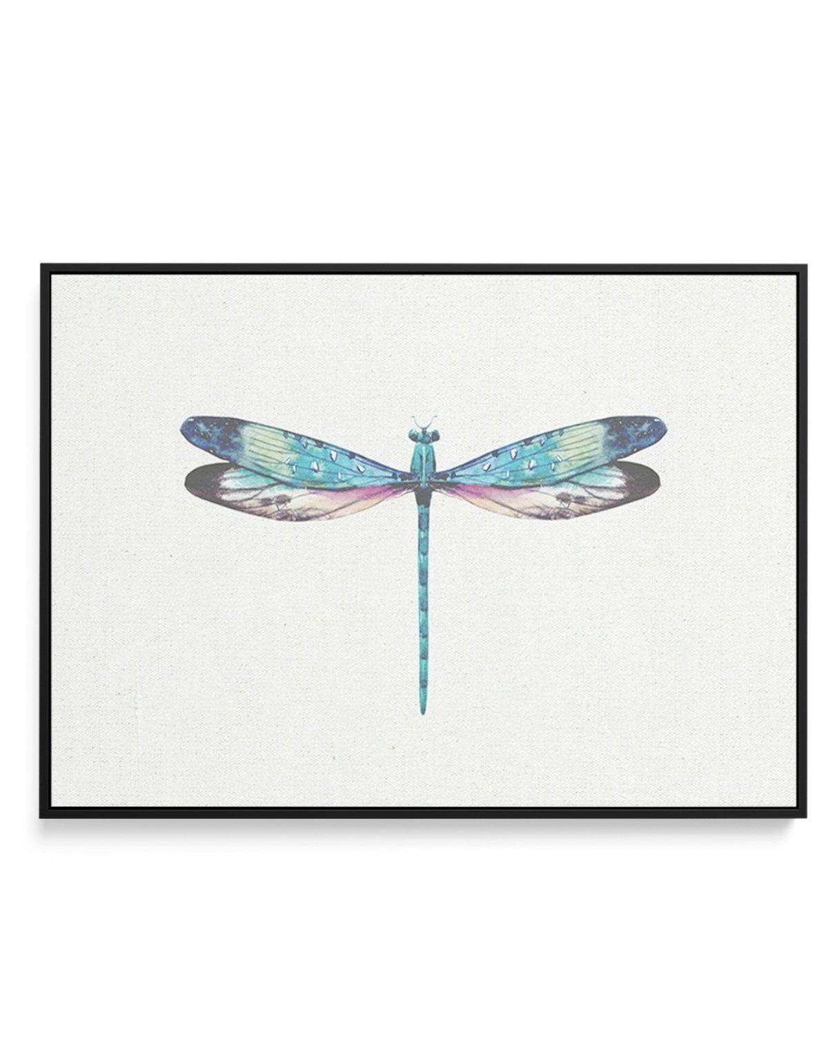 Dragonfly on Linen I | Framed Canvas-CANVAS-You can shop wall art online with Olive et Oriel for everything from abstract art to fun kids wall art. Our beautiful modern art prints and canvas art are available from large canvas prints to wall art paintings and our proudly Australian artwork collection offers only the highest quality framed large wall art and canvas art Australia - You can buy fashion photography prints or Hampton print posters and paintings on canvas from Olive et Oriel and have 