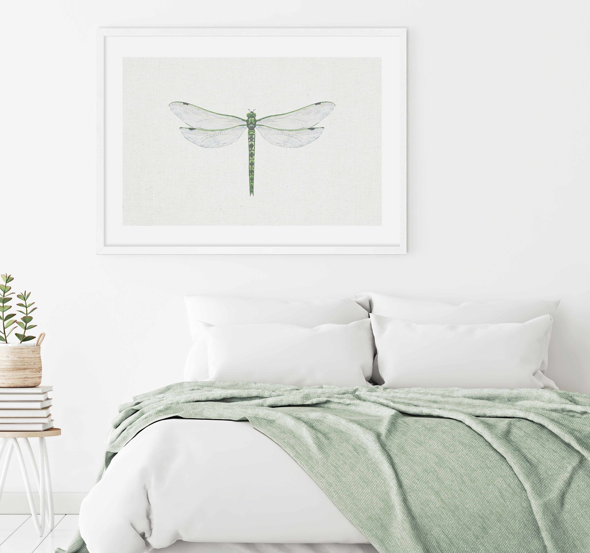 Dragonfly on Linen II Art Print-PRINT-Olive et Oriel-Olive et Oriel-Buy-Australian-Art-Prints-Online-with-Olive-et-Oriel-Your-Artwork-Specialists-Austrailia-Decorate-With-Coastal-Photo-Wall-Art-Prints-From-Our-Beach-House-Artwork-Collection-Fine-Poster-and-Framed-Artwork