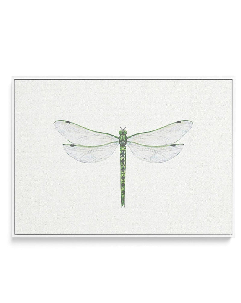 Dragonfly on Linen II | Framed Canvas-CANVAS-You can shop wall art online with Olive et Oriel for everything from abstract art to fun kids wall art. Our beautiful modern art prints and canvas art are available from large canvas prints to wall art paintings and our proudly Australian artwork collection offers only the highest quality framed large wall art and canvas art Australia - You can buy fashion photography prints or Hampton print posters and paintings on canvas from Olive et Oriel and have