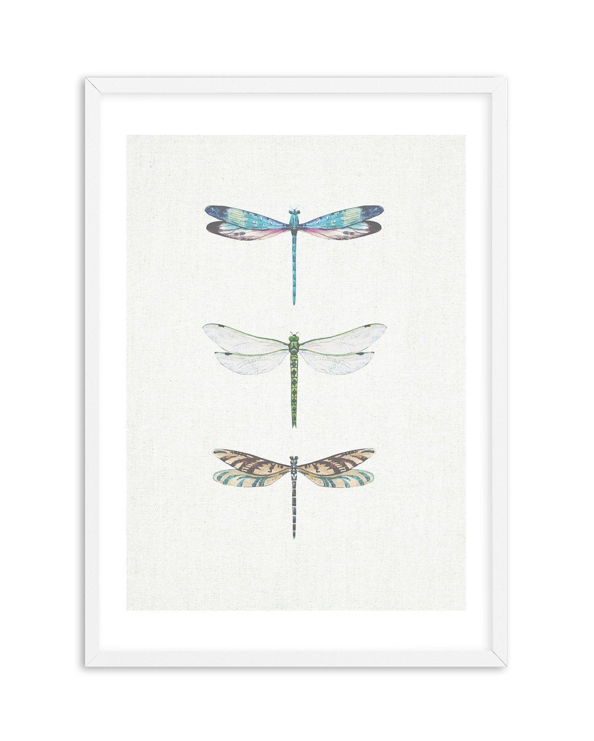 Dragonfly on Linen | PT Art Print-PRINT-Olive et Oriel-Olive et Oriel-A5 | 5.8" x 8.3" | 14.8 x 21cm-White-With White Border-Buy-Australian-Art-Prints-Online-with-Olive-et-Oriel-Your-Artwork-Specialists-Austrailia-Decorate-With-Coastal-Photo-Wall-Art-Prints-From-Our-Beach-House-Artwork-Collection-Fine-Poster-and-Framed-Artwork