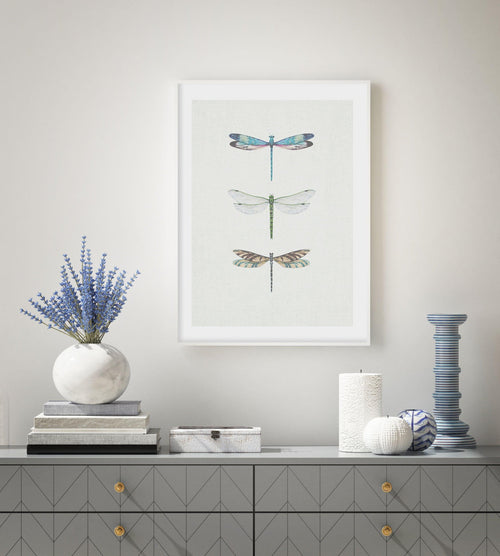 Dragonfly on Linen | PT Art Print-PRINT-Olive et Oriel-Olive et Oriel-Buy-Australian-Art-Prints-Online-with-Olive-et-Oriel-Your-Artwork-Specialists-Austrailia-Decorate-With-Coastal-Photo-Wall-Art-Prints-From-Our-Beach-House-Artwork-Collection-Fine-Poster-and-Framed-Artwork