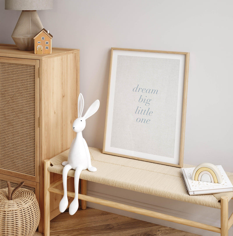 Dream Big Little One on Linen | 3 Colour Options Art Print-PRINT-Olive et Oriel-Olive et Oriel-Buy-Australian-Art-Prints-Online-with-Olive-et-Oriel-Your-Artwork-Specialists-Austrailia-Decorate-With-Coastal-Photo-Wall-Art-Prints-From-Our-Beach-House-Artwork-Collection-Fine-Poster-and-Framed-Artwork