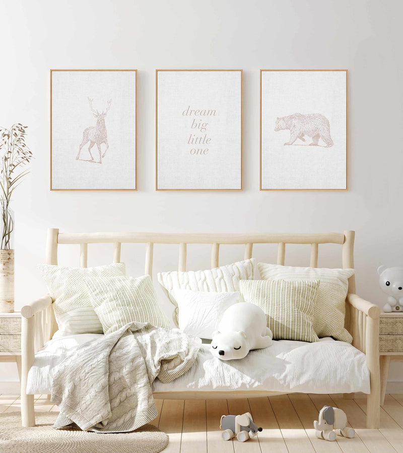 Dream Big Little One on Linen | 3 Colour Options | Framed Canvas-CANVAS-You can shop wall art online with Olive et Oriel for everything from abstract art to fun kids wall art. Our beautiful modern art prints and canvas art are available from large canvas prints to wall art paintings and our proudly Australian artwork collection offers only the highest quality framed large wall art and canvas art Australia - You can buy fashion photography prints or Hampton print posters and paintings on canvas f