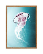 Drifting Jellyfish Art Print-PRINT-Olive et Oriel-Olive et Oriel-50x70 cm | 19.6" x 27.5"-Walnut-With White Border-Buy-Australian-Art-Prints-Online-with-Olive-et-Oriel-Your-Artwork-Specialists-Austrailia-Decorate-With-Coastal-Photo-Wall-Art-Prints-From-Our-Beach-House-Artwork-Collection-Fine-Poster-and-Framed-Artwork