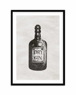 Dry Gin Art Print-PRINT-Olive et Oriel-Olive et Oriel-A5 | 5.8" x 8.3" | 14.8 x 21cm-Black-With White Border-Buy-Australian-Art-Prints-Online-with-Olive-et-Oriel-Your-Artwork-Specialists-Austrailia-Decorate-With-Coastal-Photo-Wall-Art-Prints-From-Our-Beach-House-Artwork-Collection-Fine-Poster-and-Framed-Artwork