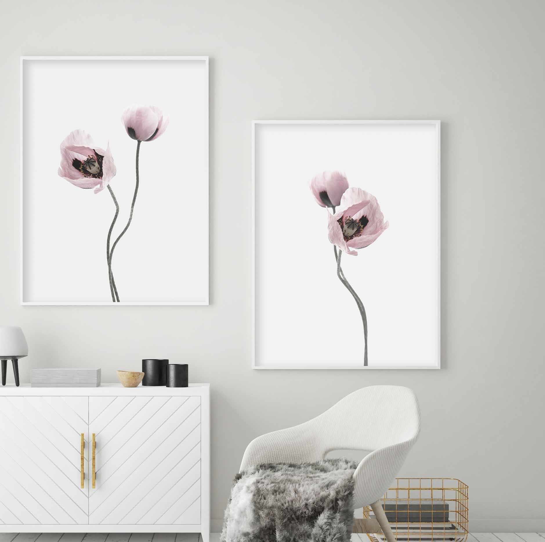 Duex Poppy I Art Print-PRINT-Olive et Oriel-Olive et Oriel-Buy-Australian-Art-Prints-Online-with-Olive-et-Oriel-Your-Artwork-Specialists-Austrailia-Decorate-With-Coastal-Photo-Wall-Art-Prints-From-Our-Beach-House-Artwork-Collection-Fine-Poster-and-Framed-Artwork