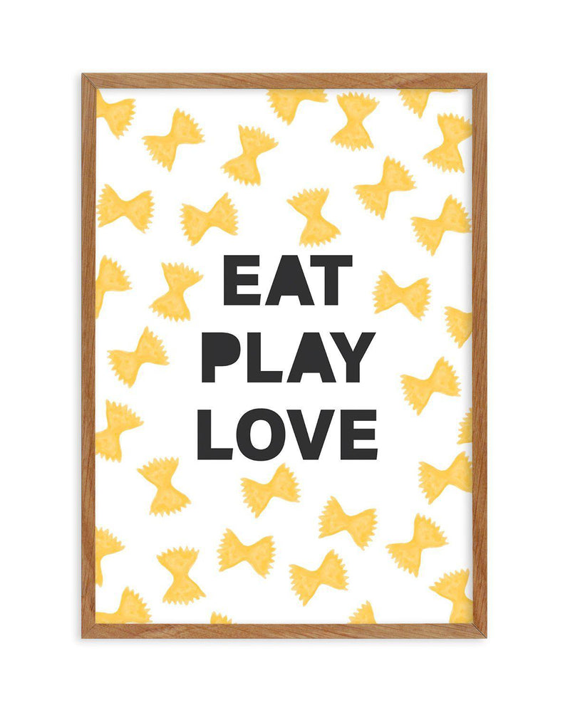 Eat Play Love Art Print-PRINT-Olive et Oriel-Olive et Oriel-50x70 cm | 19.6" x 27.5"-Walnut-With White Border-Buy-Australian-Art-Prints-Online-with-Olive-et-Oriel-Your-Artwork-Specialists-Austrailia-Decorate-With-Coastal-Photo-Wall-Art-Prints-From-Our-Beach-House-Artwork-Collection-Fine-Poster-and-Framed-Artwork