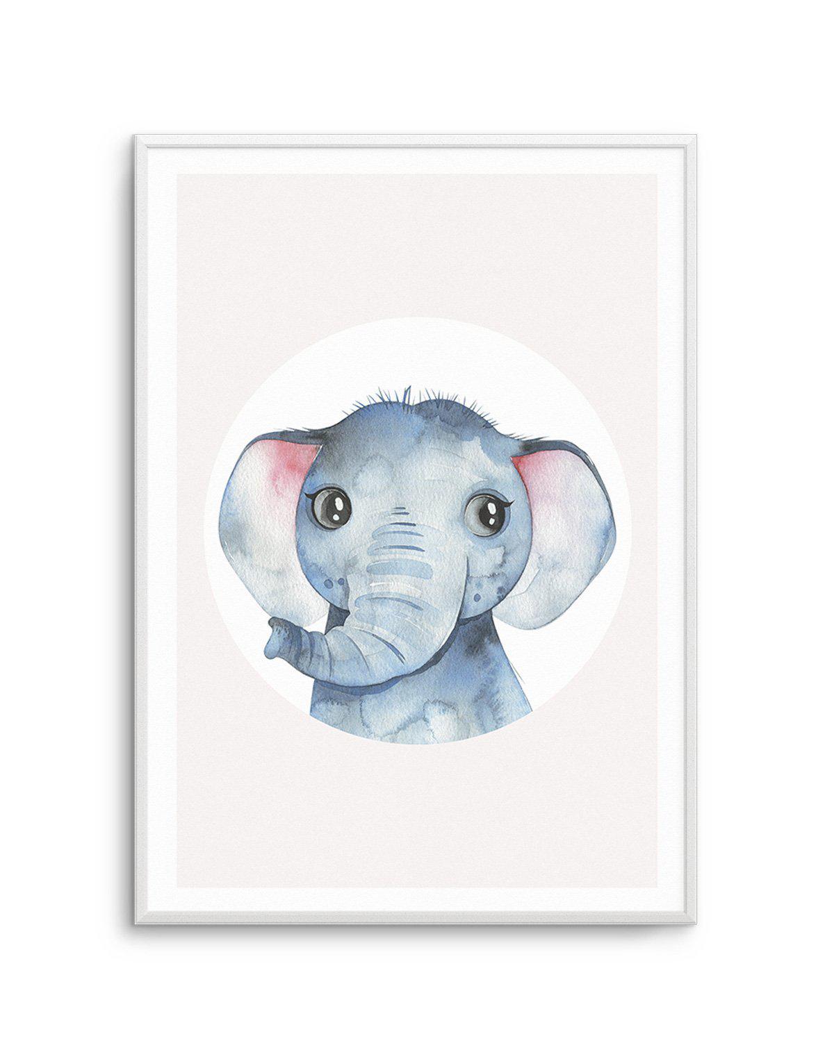 Elephant Art Print-PRINT-Olive et Oriel-Olive et Oriel-A5 | 5.8" x 8.3" | 14.8 x 21cm-Unframed Art Print-With White Border-Buy-Australian-Art-Prints-Online-with-Olive-et-Oriel-Your-Artwork-Specialists-Austrailia-Decorate-With-Coastal-Photo-Wall-Art-Prints-From-Our-Beach-House-Artwork-Collection-Fine-Poster-and-Framed-Artwork