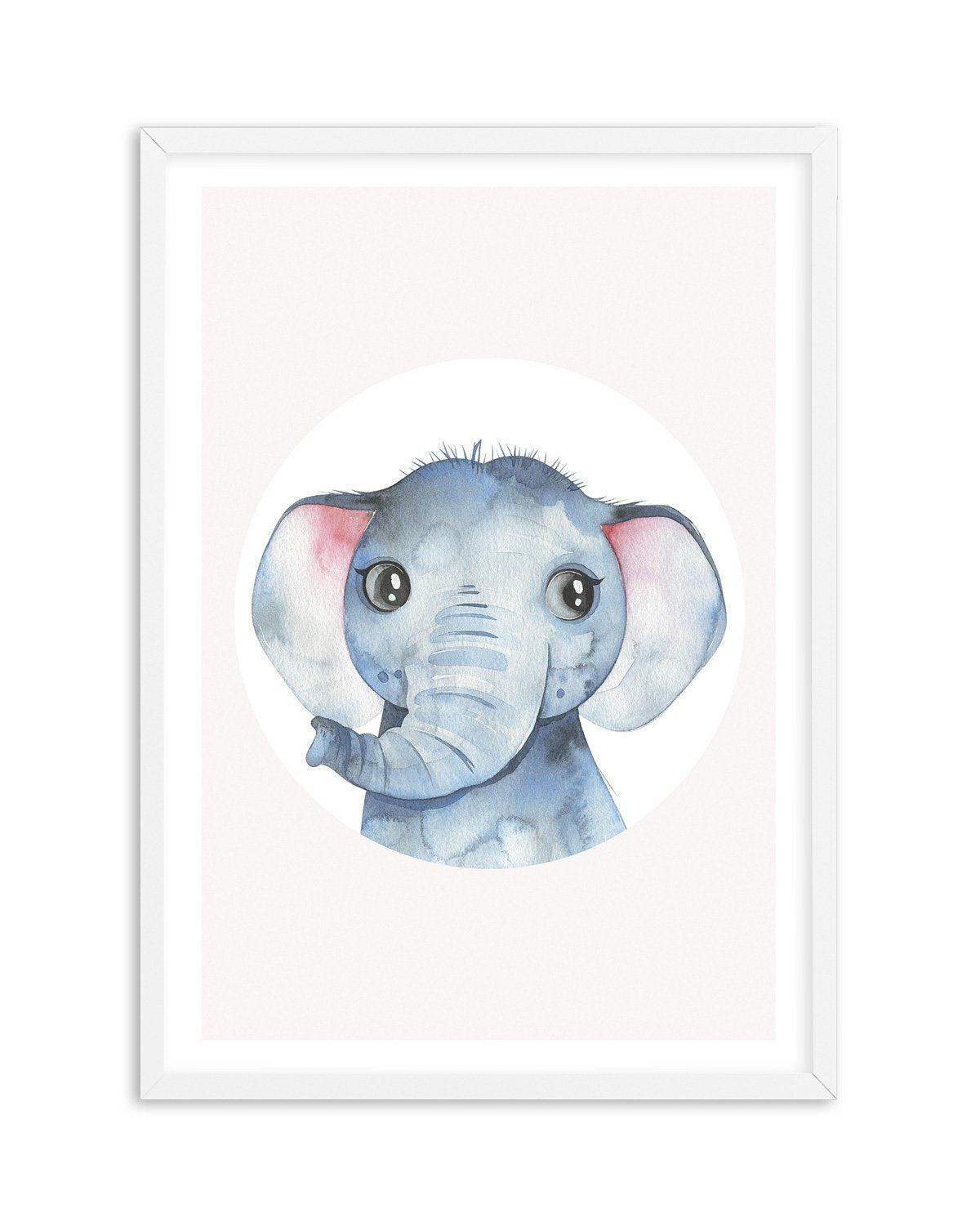 Elephant Art Print-PRINT-Olive et Oriel-Olive et Oriel-A5 | 5.8" x 8.3" | 14.8 x 21cm-White-With White Border-Buy-Australian-Art-Prints-Online-with-Olive-et-Oriel-Your-Artwork-Specialists-Austrailia-Decorate-With-Coastal-Photo-Wall-Art-Prints-From-Our-Beach-House-Artwork-Collection-Fine-Poster-and-Framed-Artwork