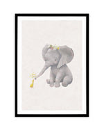 Elephant & Duck Art Print-PRINT-Olive et Oriel-Olive et Oriel-A5 | 5.8" x 8.3" | 14.8 x 21cm-Black-With White Border-Buy-Australian-Art-Prints-Online-with-Olive-et-Oriel-Your-Artwork-Specialists-Austrailia-Decorate-With-Coastal-Photo-Wall-Art-Prints-From-Our-Beach-House-Artwork-Collection-Fine-Poster-and-Framed-Artwork
