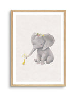 Elephant & Duck Art Print-PRINT-Olive et Oriel-Olive et Oriel-A5 | 5.8" x 8.3" | 14.8 x 21cm-Oak-With White Border-Buy-Australian-Art-Prints-Online-with-Olive-et-Oriel-Your-Artwork-Specialists-Austrailia-Decorate-With-Coastal-Photo-Wall-Art-Prints-From-Our-Beach-House-Artwork-Collection-Fine-Poster-and-Framed-Artwork