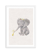 Elephant & Duck Art Print-PRINT-Olive et Oriel-Olive et Oriel-A5 | 5.8" x 8.3" | 14.8 x 21cm-White-With White Border-Buy-Australian-Art-Prints-Online-with-Olive-et-Oriel-Your-Artwork-Specialists-Austrailia-Decorate-With-Coastal-Photo-Wall-Art-Prints-From-Our-Beach-House-Artwork-Collection-Fine-Poster-and-Framed-Artwork