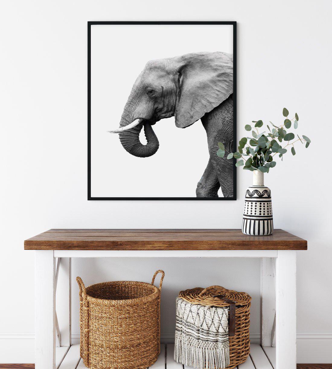 Elephant I Art Print-PRINT-Olive et Oriel-Olive et Oriel-Buy-Australian-Art-Prints-Online-with-Olive-et-Oriel-Your-Artwork-Specialists-Austrailia-Decorate-With-Coastal-Photo-Wall-Art-Prints-From-Our-Beach-House-Artwork-Collection-Fine-Poster-and-Framed-Artwork