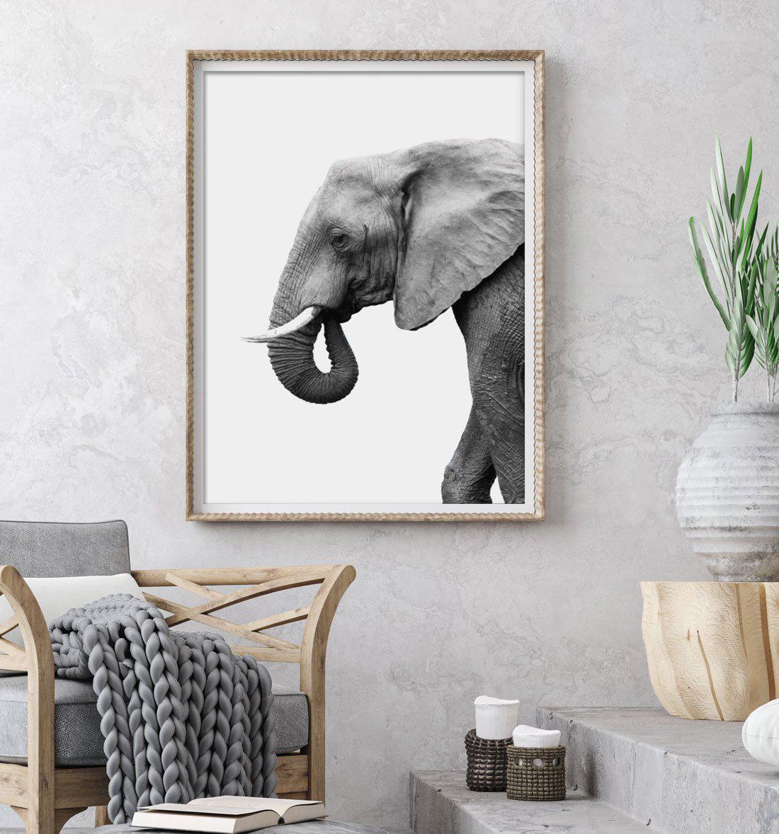 Elephant I Art Print-PRINT-Olive et Oriel-Olive et Oriel-Buy-Australian-Art-Prints-Online-with-Olive-et-Oriel-Your-Artwork-Specialists-Austrailia-Decorate-With-Coastal-Photo-Wall-Art-Prints-From-Our-Beach-House-Artwork-Collection-Fine-Poster-and-Framed-Artwork