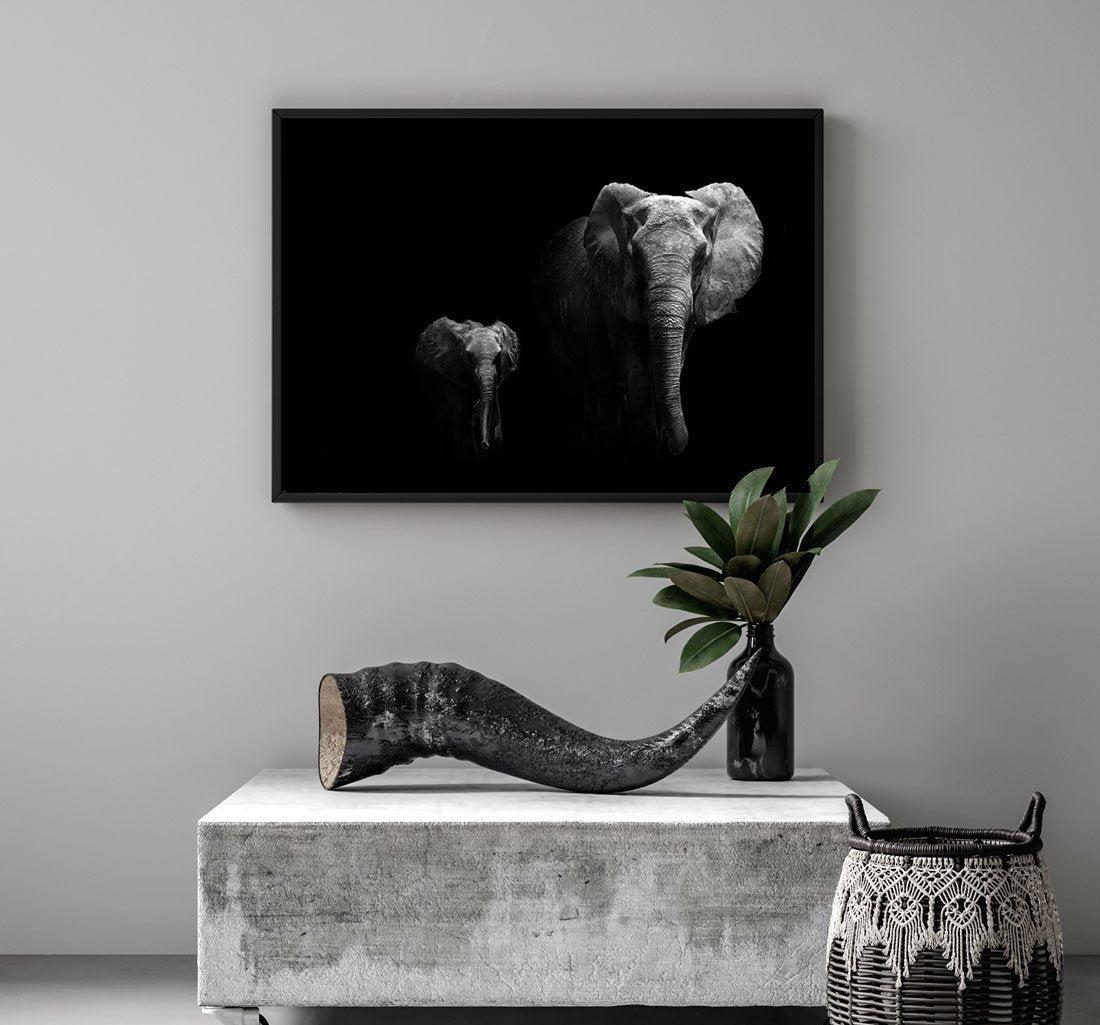 Elephant Par Deux | LS Art Print-PRINT-Olive et Oriel-Olive et Oriel-Buy-Australian-Art-Prints-Online-with-Olive-et-Oriel-Your-Artwork-Specialists-Austrailia-Decorate-With-Coastal-Photo-Wall-Art-Prints-From-Our-Beach-House-Artwork-Collection-Fine-Poster-and-Framed-Artwork