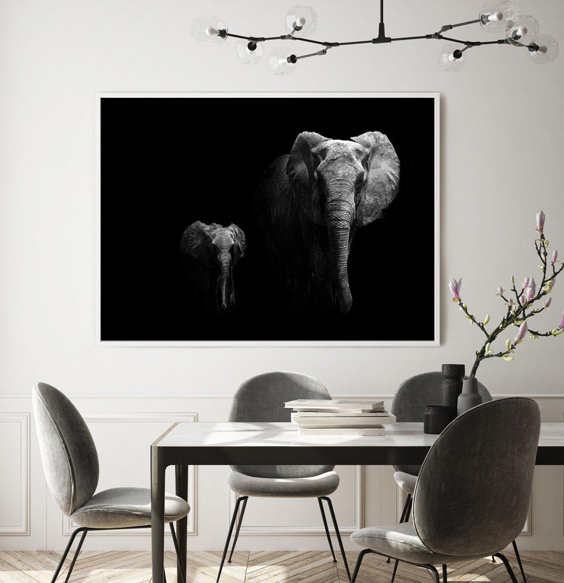 Elephant Par Deux | LS Art Print-PRINT-Olive et Oriel-Olive et Oriel-Buy-Australian-Art-Prints-Online-with-Olive-et-Oriel-Your-Artwork-Specialists-Austrailia-Decorate-With-Coastal-Photo-Wall-Art-Prints-From-Our-Beach-House-Artwork-Collection-Fine-Poster-and-Framed-Artwork