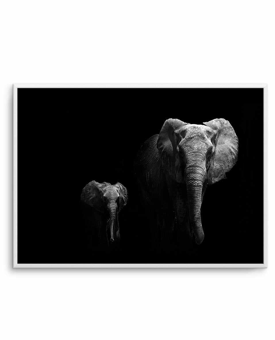 Elephant Par Deux | LS Art Print-PRINT-Olive et Oriel-Olive et Oriel-A5 | 5.8" x 8.3" | 14.8 x 21cm-Unframed Art Print-With White Border-Buy-Australian-Art-Prints-Online-with-Olive-et-Oriel-Your-Artwork-Specialists-Austrailia-Decorate-With-Coastal-Photo-Wall-Art-Prints-From-Our-Beach-House-Artwork-Collection-Fine-Poster-and-Framed-Artwork