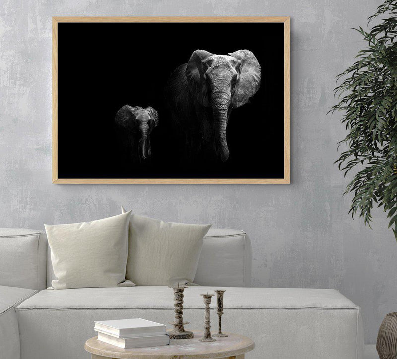 Elephant Par Deux | LS Art Print-PRINT-Olive et Oriel-Olive et Oriel-Buy-Australian-Art-Prints-Online-with-Olive-et-Oriel-Your-Artwork-Specialists-Austrailia-Decorate-With-Coastal-Photo-Wall-Art-Prints-From-Our-Beach-House-Artwork-Collection-Fine-Poster-and-Framed-Artwork