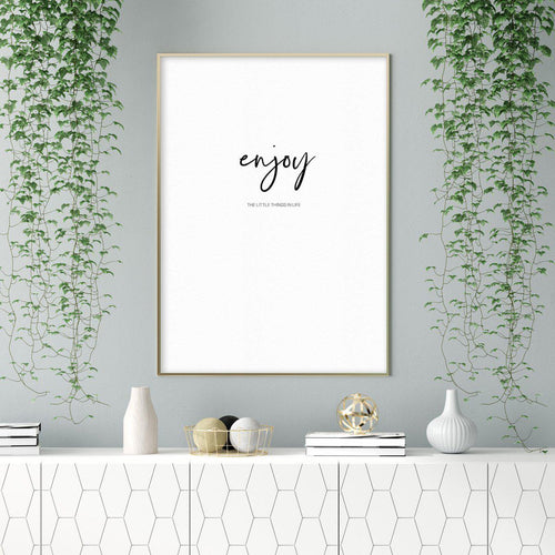 Enjoy The Little Things Art Print-PRINT-Olive et Oriel-Olive et Oriel-Buy-Australian-Art-Prints-Online-with-Olive-et-Oriel-Your-Artwork-Specialists-Austrailia-Decorate-With-Coastal-Photo-Wall-Art-Prints-From-Our-Beach-House-Artwork-Collection-Fine-Poster-and-Framed-Artwork