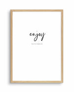 Enjoy The Little Things Art Print-PRINT-Olive et Oriel-Olive et Oriel-A4 | 8.3" x 11.7" | 21 x 29.7cm-Oak-With White Border-Buy-Australian-Art-Prints-Online-with-Olive-et-Oriel-Your-Artwork-Specialists-Austrailia-Decorate-With-Coastal-Photo-Wall-Art-Prints-From-Our-Beach-House-Artwork-Collection-Fine-Poster-and-Framed-Artwork