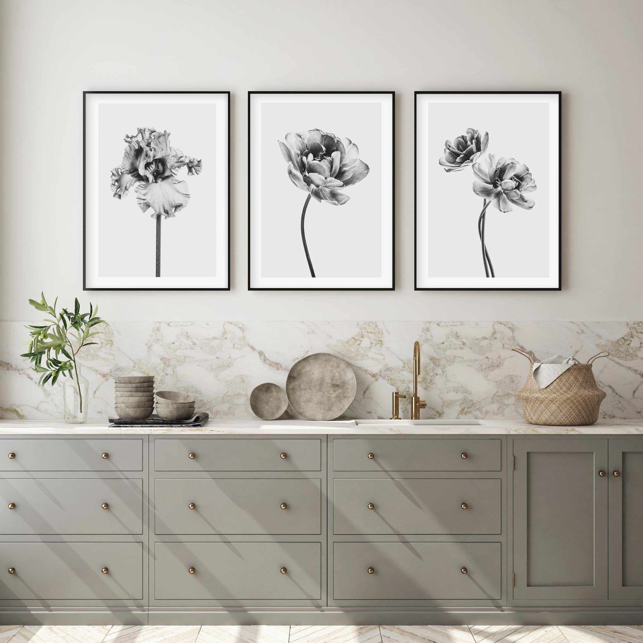 Entwined Poppy En Noir Art Print-PRINT-Olive et Oriel-Olive et Oriel-Buy-Australian-Art-Prints-Online-with-Olive-et-Oriel-Your-Artwork-Specialists-Austrailia-Decorate-With-Coastal-Photo-Wall-Art-Prints-From-Our-Beach-House-Artwork-Collection-Fine-Poster-and-Framed-Artwork