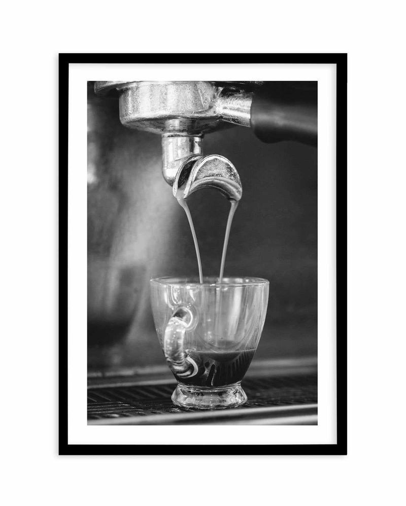 Espresso Art Print-PRINT-Olive et Oriel-Olive et Oriel-A5 | 5.8" x 8.3" | 14.8 x 21cm-Black-With White Border-Buy-Australian-Art-Prints-Online-with-Olive-et-Oriel-Your-Artwork-Specialists-Austrailia-Decorate-With-Coastal-Photo-Wall-Art-Prints-From-Our-Beach-House-Artwork-Collection-Fine-Poster-and-Framed-Artwork