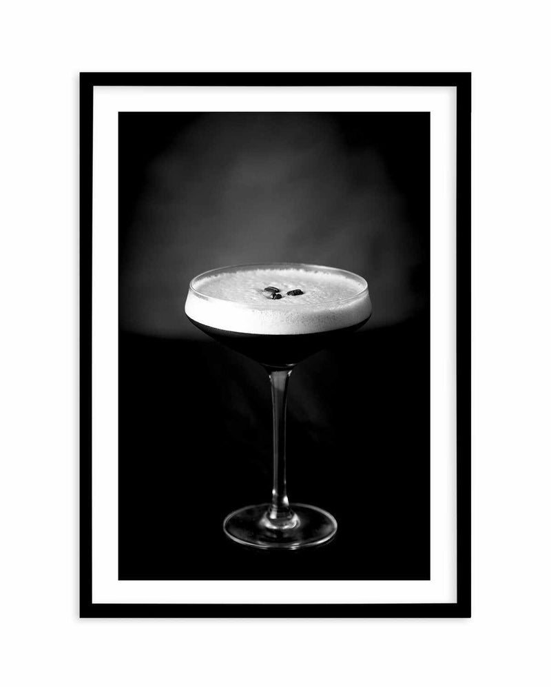 Espresso Martini Art Print-PRINT-Olive et Oriel-Olive et Oriel-A5 | 5.8" x 8.3" | 14.8 x 21cm-Black-With White Border-Buy-Australian-Art-Prints-Online-with-Olive-et-Oriel-Your-Artwork-Specialists-Austrailia-Decorate-With-Coastal-Photo-Wall-Art-Prints-From-Our-Beach-House-Artwork-Collection-Fine-Poster-and-Framed-Artwork