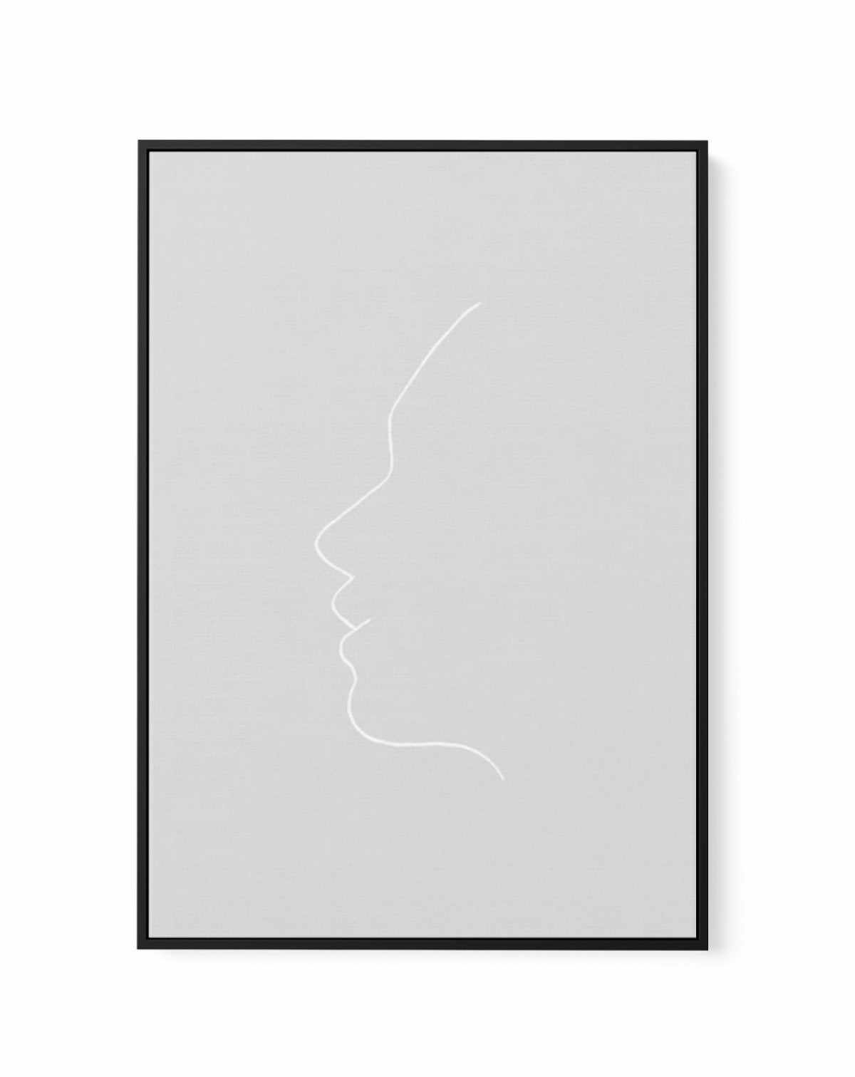 Face On Grey | Line Art | Framed Canvas-CANVAS-You can shop wall art online with Olive et Oriel for everything from abstract art to fun kids wall art. Our beautiful modern art prints and canvas art are available from large canvas prints to wall art paintings and our proudly Australian artwork collection offers only the highest quality framed large wall art and canvas art Australia - You can buy fashion photography prints or Hampton print posters and paintings on canvas from Olive et Oriel and ha