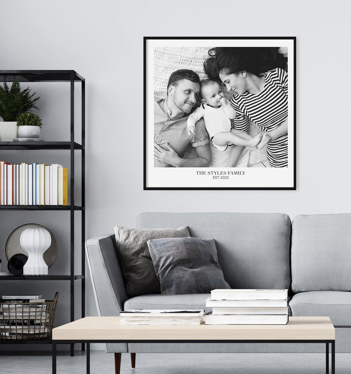 Family Est. Memory in Square Art Print-PRINT-Olive et Oriel-Family Photos-Buy-Australian-Art-Prints-Online-with-Olive-et-Oriel-Your-Artwork-Specialists-Austrailia-Decorate-With-Coastal-Photo-Wall-Art-Prints-From-Our-Beach-House-Artwork-Collection-Fine-Poster-and-Framed-Artwork