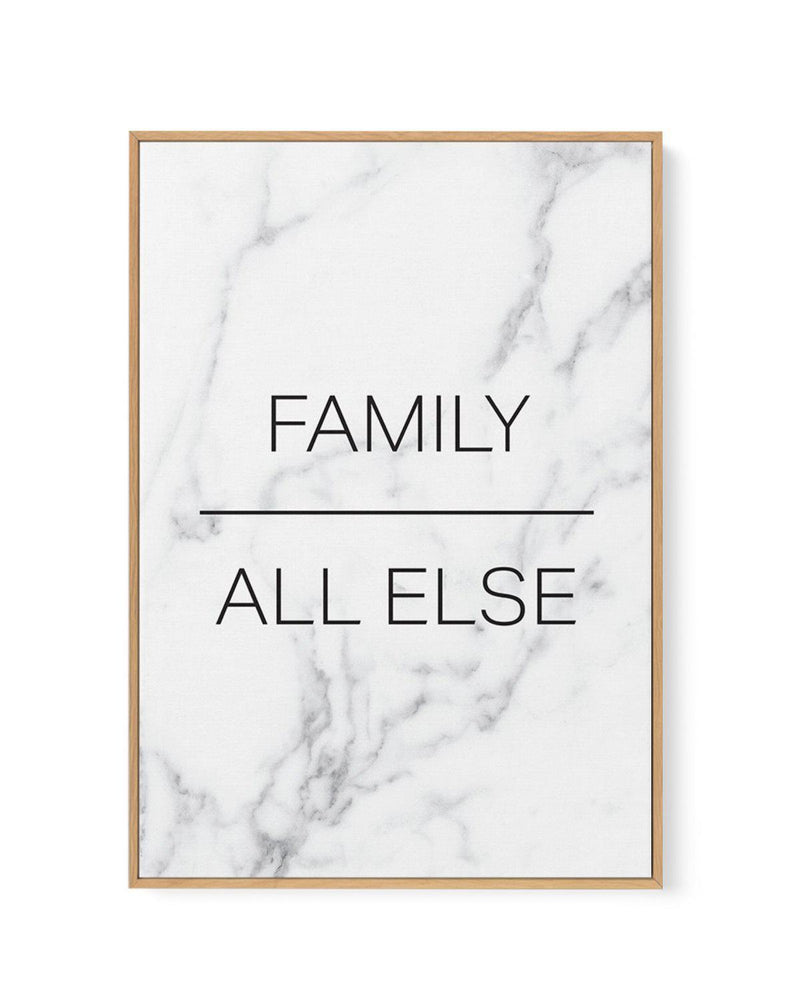 Family Over All Else | Framed Canvas-CANVAS-You can shop wall art online with Olive et Oriel for everything from abstract art to fun kids wall art. Our beautiful modern art prints and canvas art are available from large canvas prints to wall art paintings and our proudly Australian artwork collection offers only the highest quality framed large wall art and canvas art Australia - You can buy fashion photography prints or Hampton print posters and paintings on canvas from Olive et Oriel and have 