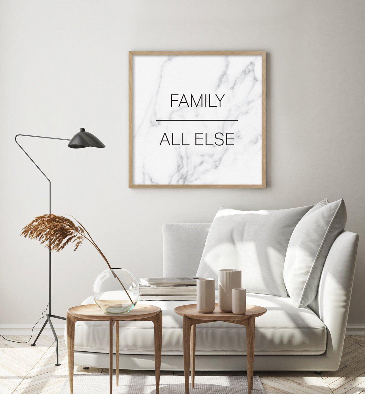 Family Over All Else | SQ Art Print-PRINT-Olive et Oriel-Olive et Oriel-Buy-Australian-Art-Prints-Online-with-Olive-et-Oriel-Your-Artwork-Specialists-Austrailia-Decorate-With-Coastal-Photo-Wall-Art-Prints-From-Our-Beach-House-Artwork-Collection-Fine-Poster-and-Framed-Artwork