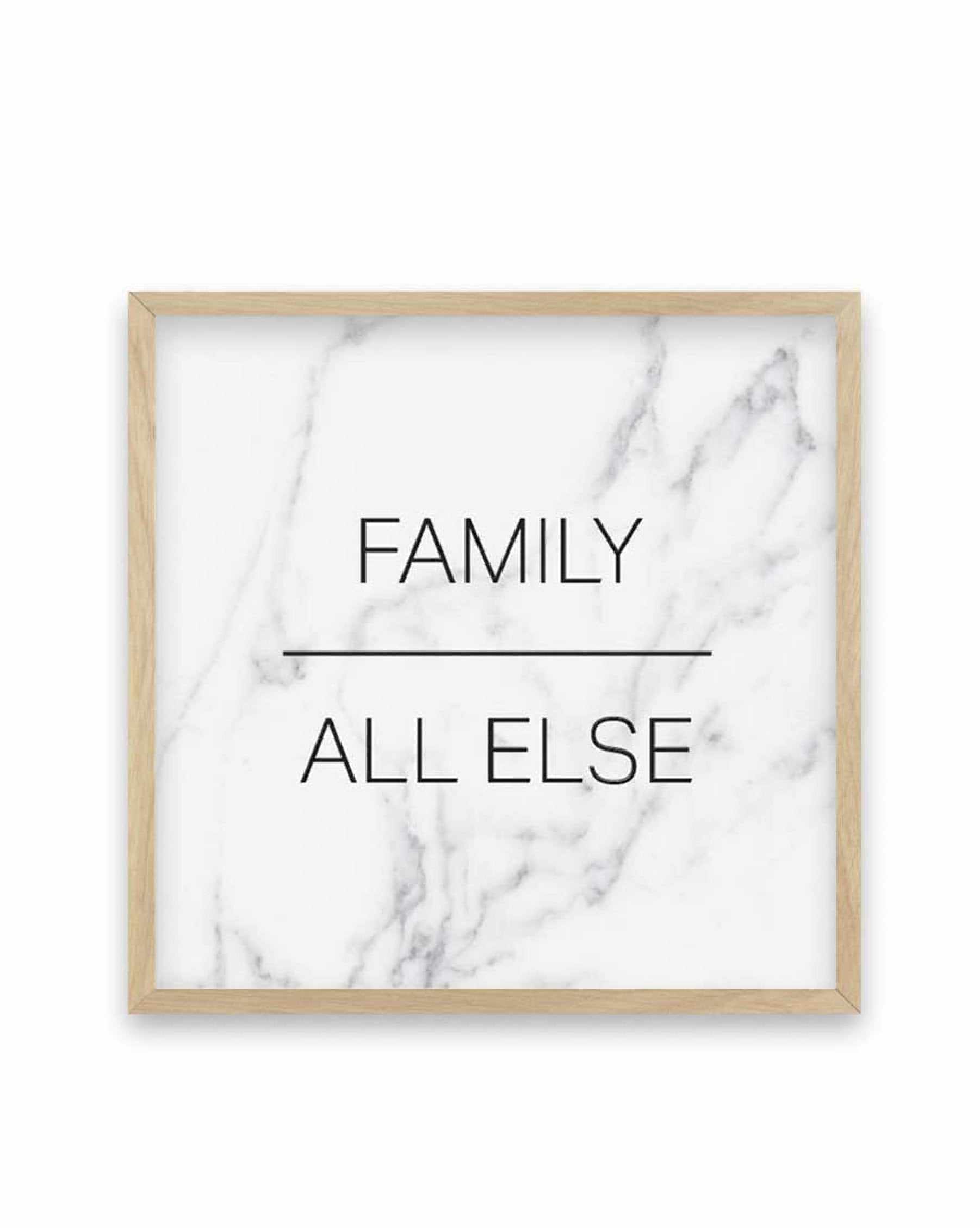 Family Over All Else SQ | Framed Canvas-CANVAS-You can shop wall art online with Olive et Oriel for everything from abstract art to fun kids wall art. Our beautiful modern art prints and canvas art are available from large canvas prints to wall art paintings and our proudly Australian artwork collection offers only the highest quality framed large wall art and canvas art Australia - You can buy fashion photography prints or Hampton print posters and paintings on canvas from Olive et Oriel and ha