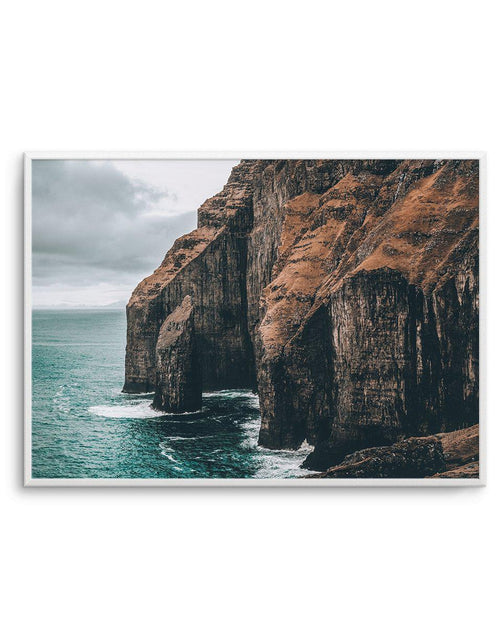 Faroe Cliffs | LS Art Print-PRINT-Olive et Oriel-Olive et Oriel-A5 | 5.8" x 8.3" | 14.8 x 21cm-Unframed Art Print-With White Border-Buy-Australian-Art-Prints-Online-with-Olive-et-Oriel-Your-Artwork-Specialists-Austrailia-Decorate-With-Coastal-Photo-Wall-Art-Prints-From-Our-Beach-House-Artwork-Collection-Fine-Poster-and-Framed-Artwork