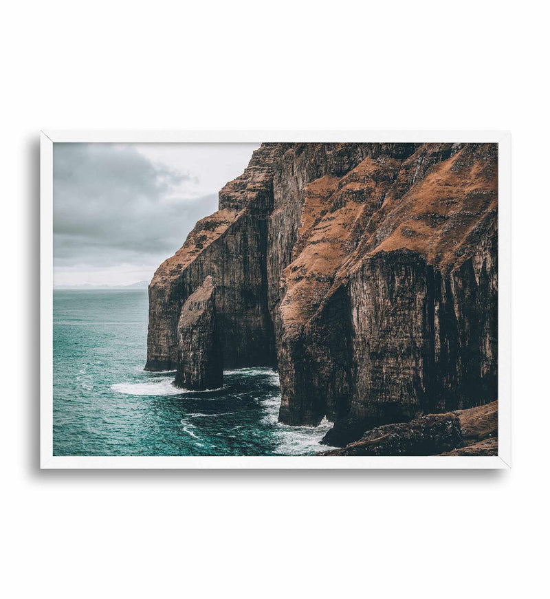 Faroe Cliffs | LS Art Print-PRINT-Olive et Oriel-Olive et Oriel-A5 | 5.8" x 8.3" | 14.8 x 21cm-White-With White Border-Buy-Australian-Art-Prints-Online-with-Olive-et-Oriel-Your-Artwork-Specialists-Austrailia-Decorate-With-Coastal-Photo-Wall-Art-Prints-From-Our-Beach-House-Artwork-Collection-Fine-Poster-and-Framed-Artwork