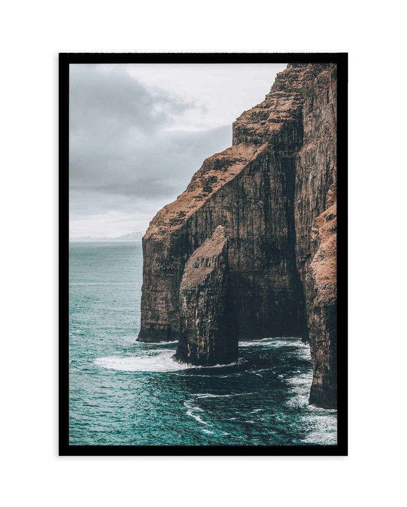 Faroe Cliffs | PT Art Print-PRINT-Olive et Oriel-Olive et Oriel-A5 | 5.8" x 8.3" | 14.8 x 21cm-Black-With White Border-Buy-Australian-Art-Prints-Online-with-Olive-et-Oriel-Your-Artwork-Specialists-Austrailia-Decorate-With-Coastal-Photo-Wall-Art-Prints-From-Our-Beach-House-Artwork-Collection-Fine-Poster-and-Framed-Artwork