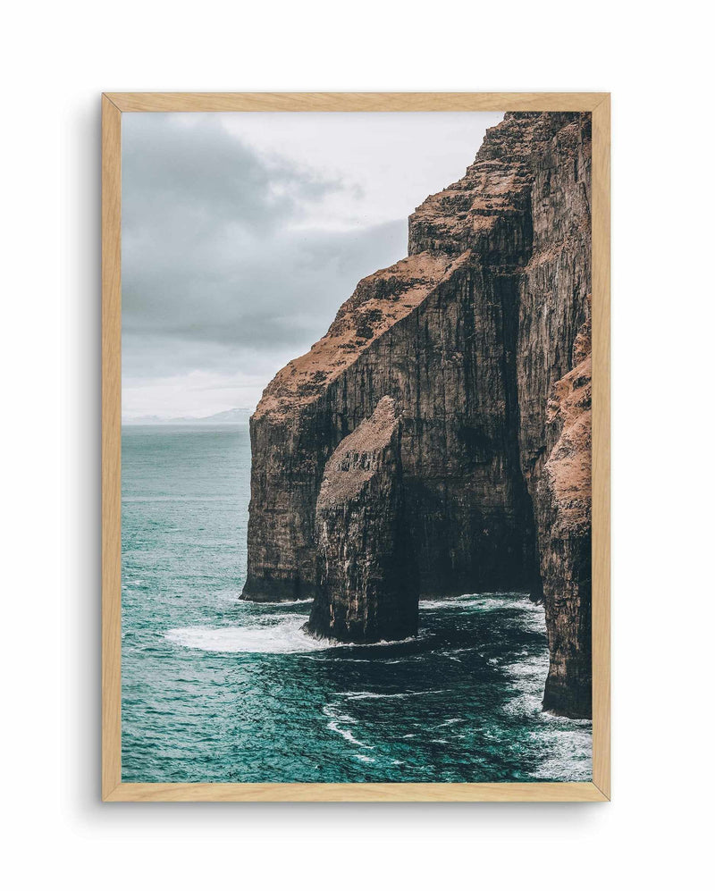 Faroe Cliffs | PT Art Print-PRINT-Olive et Oriel-Olive et Oriel-A5 | 5.8" x 8.3" | 14.8 x 21cm-Oak-With White Border-Buy-Australian-Art-Prints-Online-with-Olive-et-Oriel-Your-Artwork-Specialists-Austrailia-Decorate-With-Coastal-Photo-Wall-Art-Prints-From-Our-Beach-House-Artwork-Collection-Fine-Poster-and-Framed-Artwork