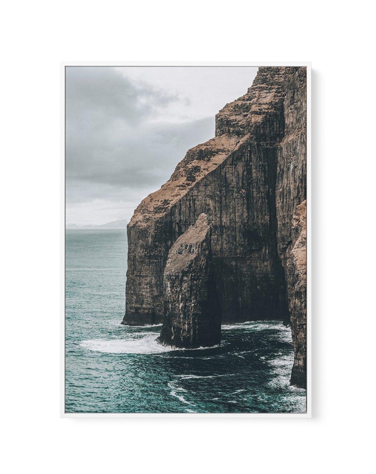 Faroe Cliffs | PT | Framed Canvas-CANVAS-You can shop wall art online with Olive et Oriel for everything from abstract art to fun kids wall art. Our beautiful modern art prints and canvas art are available from large canvas prints to wall art paintings and our proudly Australian artwork collection offers only the highest quality framed large wall art and canvas art Australia - You can buy fashion photography prints or Hampton print posters and paintings on canvas from Olive et Oriel and have the