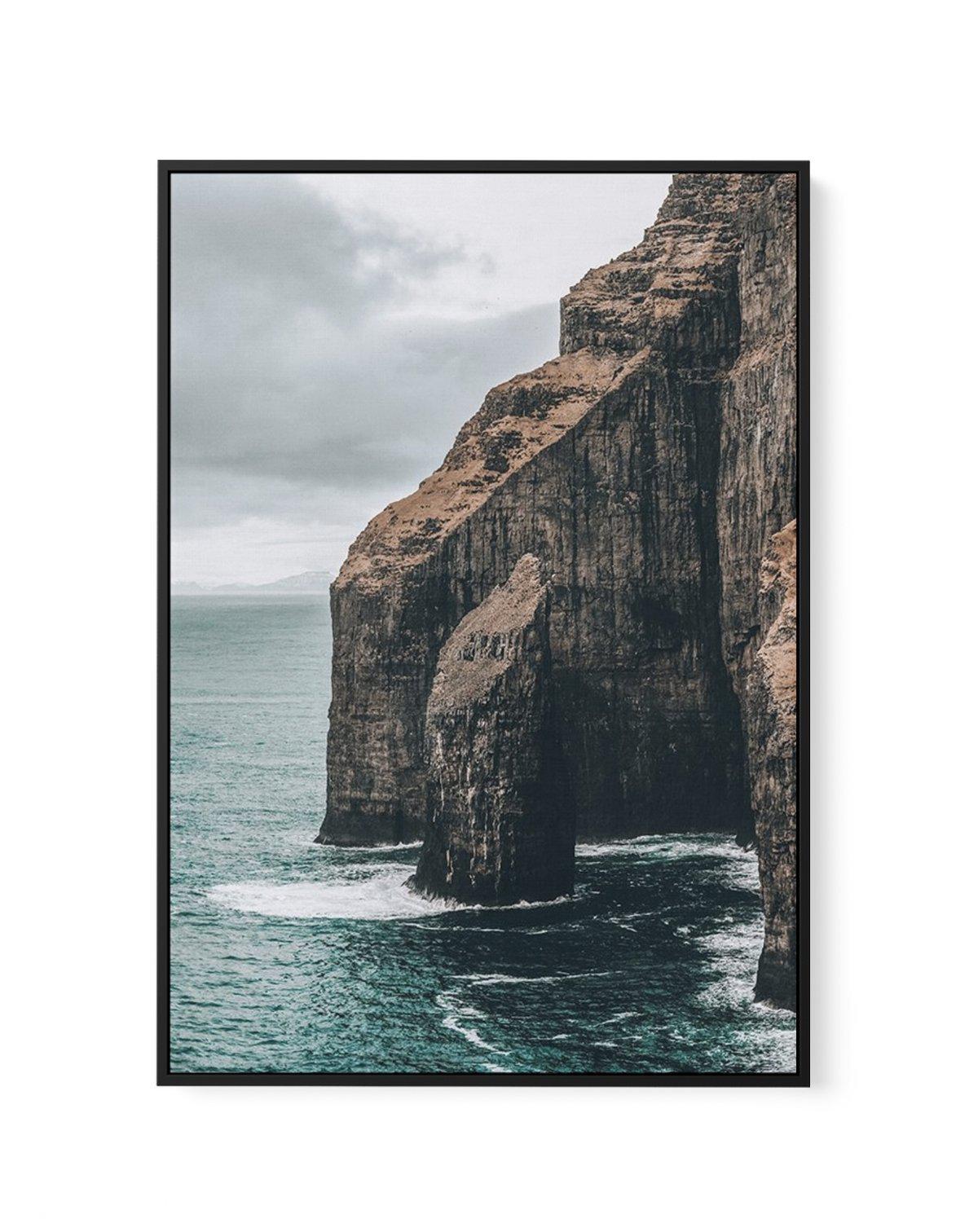 Faroe Cliffs | PT | Framed Canvas-CANVAS-You can shop wall art online with Olive et Oriel for everything from abstract art to fun kids wall art. Our beautiful modern art prints and canvas art are available from large canvas prints to wall art paintings and our proudly Australian artwork collection offers only the highest quality framed large wall art and canvas art Australia - You can buy fashion photography prints or Hampton print posters and paintings on canvas from Olive et Oriel and have the