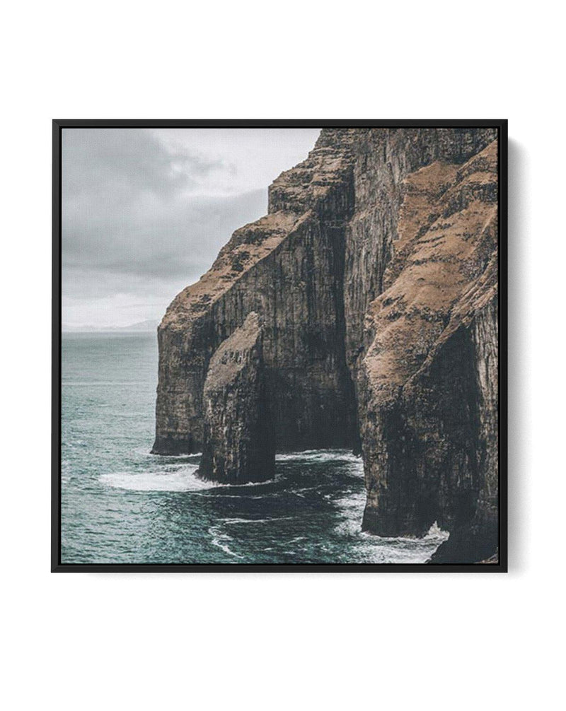 Faroe Cliffs SQ | Framed Canvas-CANVAS-You can shop wall art online with Olive et Oriel for everything from abstract art to fun kids wall art. Our beautiful modern art prints and canvas art are available from large canvas prints to wall art paintings and our proudly Australian artwork collection offers only the highest quality framed large wall art and canvas art Australia - You can buy fashion photography prints or Hampton print posters and paintings on canvas from Olive et Oriel and have them 